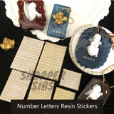 3pcs Gold Letter Sticker Decals for Resin, Scrapbooking, Phone Cases and Other Crafts