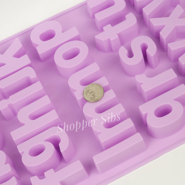 Big Letter Mold Alphabet Mold for Standee Lamp Resin Art (Also for Chocolate, Baking, Soap, Candle Making)