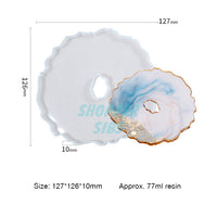 Agate Geode Coaster Mold Irregular Wave Coaster Silicon Mold for Resin Arts and Crafts