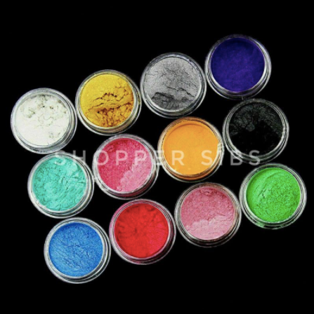 Mica Powder Set Complete with 12 Colors • Resin Colorant • Color Set